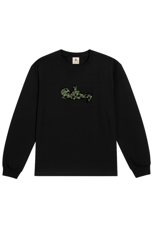 CAMO L/S TEE [BLACK]